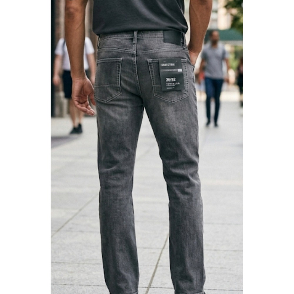 Direction Mens 36/32 Traveler stretch denim straight fit Black NWT